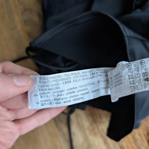 Zara Black Satin Cami And Top XS Lace Detail Y2K - Picture 4 of 6